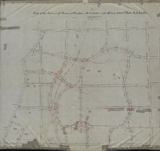 Plan, Plan of the revision of lines and grades, Tenth Section of the Twenty-second Ward, Philadelphia. Copy. [Ordinance June 12, 1882; confirmed April 19, 1886]