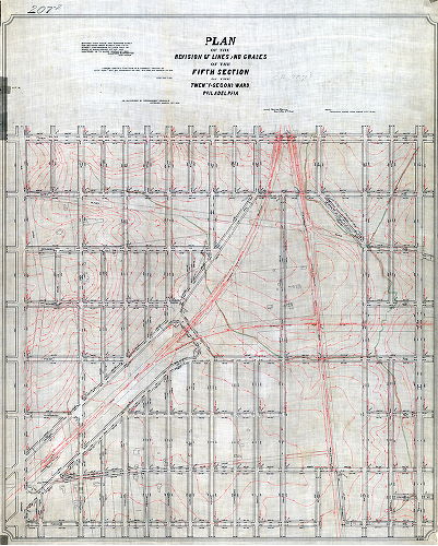 Plan, Plan of the revision of lines and grades of the Fifth Section of the Twenty-second Ward, Philadelphia. [Ordinance March 15, 1892; confirmed 1892 and 1894]