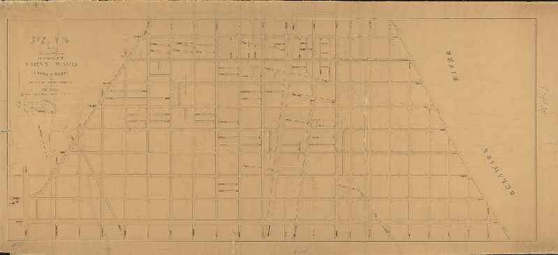 Plan, Plan of the revision of grades in a portion of the First Ward