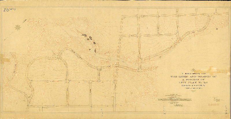 Plan (alternate image), A revision of the lines and grades of a portion of City Plan No. 215, Germantown, Philadelphia. [Ordinance Nov. 10, 1900; confirmed March 14, 1901]