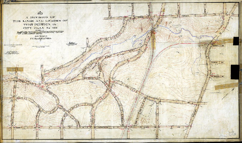 Plan, A revision of the lines and grades of that portion of City Plan No. 215 bounded by Allen's Lane, McCallum St., Cresheim Valley Drive, Cherokee Street, St. Martin's Lane (formerly Hillside Road), Mermaid Lane and Germantown Avenue, 22nd Ward Philadelphia [Ordinance Nov. 10, 1900; confirmed July 1, 1912]