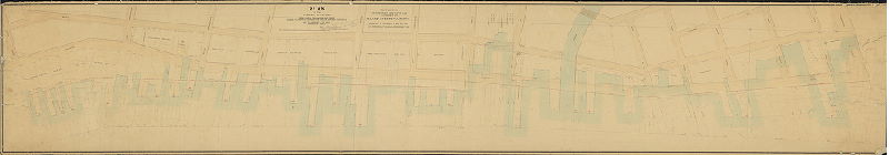 Plan, Plan of the Delaware River front from Laurel to Cumberland Street showing the wharfing in connection with the different properties and the ownership of the same, surveyed 1866-67 [Act of Assembly May 20, 1864; ordinance Nov. 12, 1864]