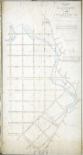 Plan (alternate image), Plan of line and curb regulations, Ninth Section, 25th Ward Philada. [Ordinance Oct. 13, 1866; approved Board of Surveyors Dec. 21, 1868]