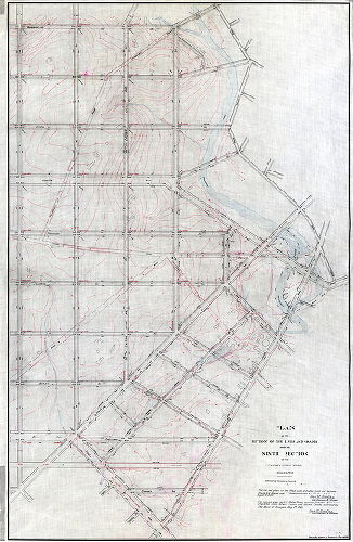 Plan, Plan of the revision of the lines and grades upon the Ninth Section of the Twenty-fifth Ward Philadelphia. [Ordinance June 5, 1877; confirmed 1881 and 1888]