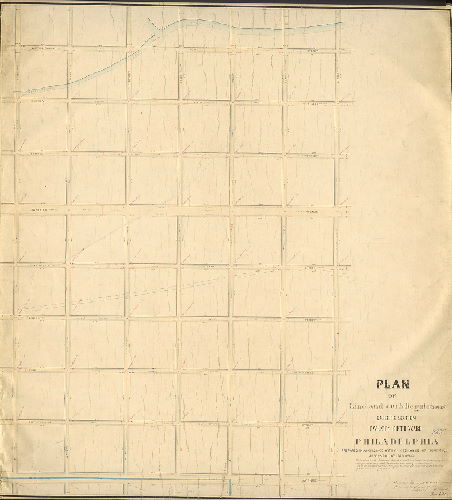 Plan, Plan of line and curb regulations, Eighth Section, 25th Ward Philadelphia. [Ordinance Oct. 13, 1866; approved Board of Surveyors Dec. 21, 1868]
