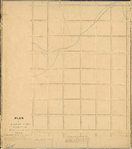 Plan, Plan of line and curb regulations, Seventh Section, 25th Ward Philada. [Ordinance Oct. 13, 1866; approved Board of Surveyors Dec. 21, 1868]