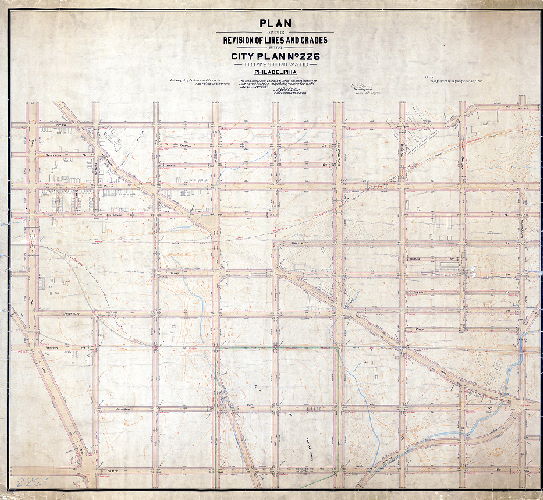 Plan, Plan of the revision of lines and grades upon City Plan No. 226. Thirty-third Ward Philadelphia. [Ordinance Dec. 24, 1902; confirmed March 16, 1903]