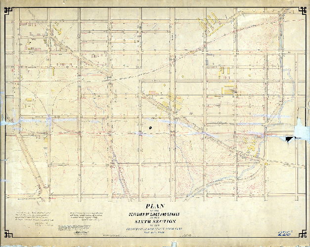 Plan (alternate image), Plan of the revision of lines and grades of the Sixth Section of the 25th now 35th Ward Philadelphia. [Ordinance June 23, 1884; confirmed 1889, 1891, and 1902]