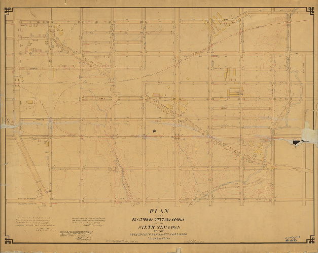 Plan, Plan of the revision of lines and grades of the Sixth Section of the 25th now 35th Ward Philadelphia. [Ordinance June 23, 1884; confirmed 1889, 1891, and 1902]