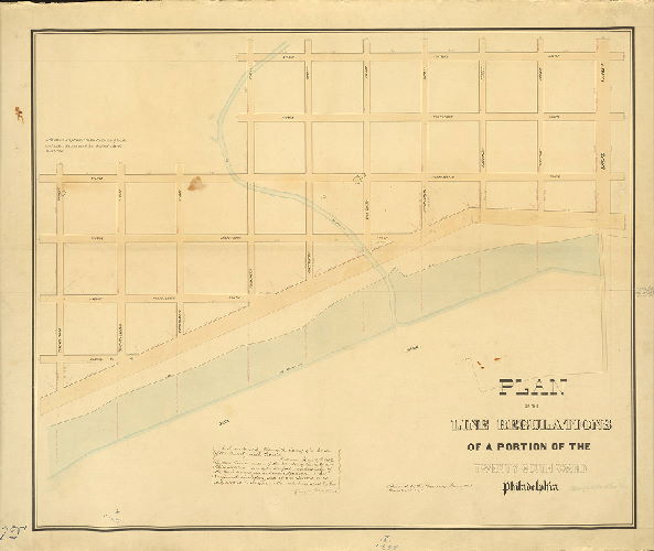 Plan, Plan of the line regulations of a portion of the 26th Ward, Philadelphia