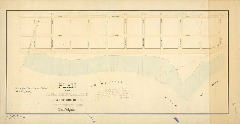 Plan, Plan of the line regulations of a portion of the 26th Ward, Philadelphia