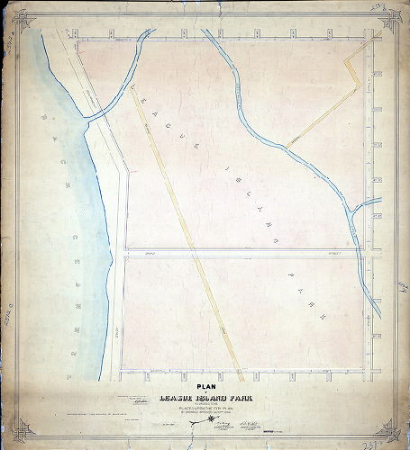 Plan (alternate image), Plan of League Island Park as ordered to be placed upon the City Plan by ordinance approved July 2nd, 1894 [Confirmed May 6, 1895]