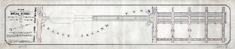 Plan, Plan revising the lines and grades of Broad Street between Curtin St. and Government Ave. Part of City Plan 237. [Ordinance April 29, 1913; confirmed August 11, 1913. 