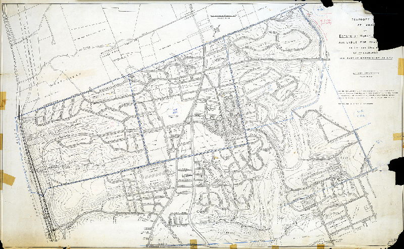 Plan (alternate image), Composite map of lands of estate of Henry [Houston] available for [development] in 21st and 22nd [Wards] of Philadelphia, and part of Montgomery County 
