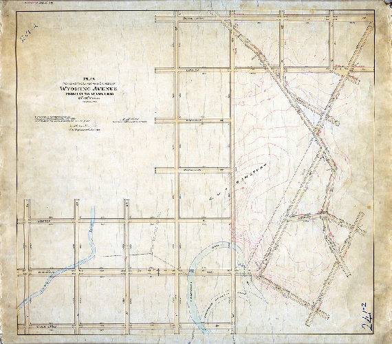 Plan (alternate image), Plan revising the lines and grades of Wyoming Avenue from "I" St. to Adams Road. 23rd and 33rd Wards, Philadelphia. [Ordinance, March 30, 1889; confirmed, Jan. 19, 1891]