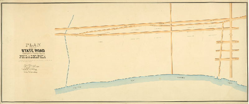 Plan, Plan of part of State Road, Twenty-third Ward Philadelphia. Prepared in accordance with an Act of the Legislature approved March 23rd, 1871.