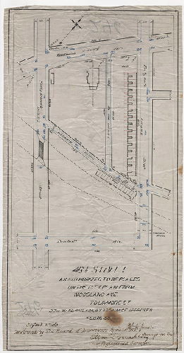 Plan, 46-1/2 Street as authorized to be placed on the City Plan from Woodland Ave. to Linmore t., 27th Ward, Philada. [Ordinance Feb. 26, 1891; confirmed April 20, 1891] 
