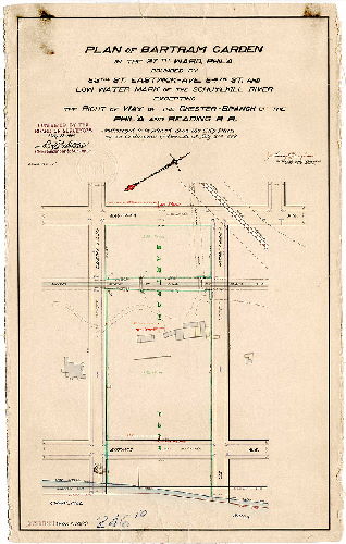 Plan, Plan of Bartram Garden in the 27th Ward, Phil'a. [Ordinance July 2, 1888; confirmed May 11, 1896]