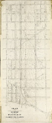 Plan (alternate image), Plan of the revision of lines and grades with topography upon the streets of Plan No. 248 in the Twenty-seventh Ward Philadelphia. [Ordinance March 15, 1887; confirmed Oct. 3, 1892] 