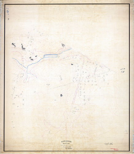 Plan (alternate image), Topography of Plan No. 249 [Ordinance June 23, 1884; "topography filed" June 1, 1887]