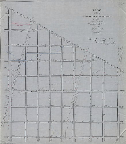 Plan, Plan of the Fifteenth Section of the survey and regulation of the late Township of Bristol, Twenty-second Ward, City of Philadelphia [Resolution date not noted; approved by Board of Surveyors May 1, 1871; confirmed by Court May 15, 1871]