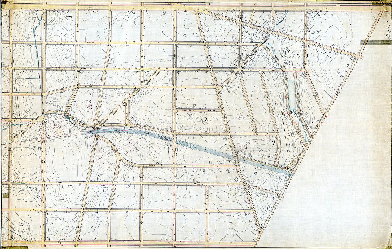 Plan, [No title. Topography of City Plan 249]