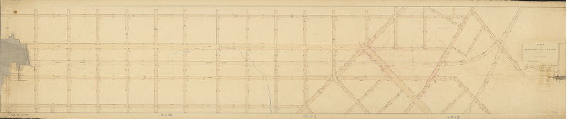 Plan, Plan of the revision of lines and grades on streets crossing the Connecting Railroad and adjacent streets as directed by resolution of Councils approved November 22nd, 1870 [Approved by Board of Surveyors Dec. 19, 1870]