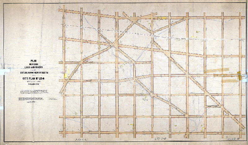 Plan, Plan revising lines and grades and establishing new streets on City Plan No. 254, Thirty-fifth Ward Philadelphia [Ordinances 1892 to 1902; confirmed April 6, 1908]