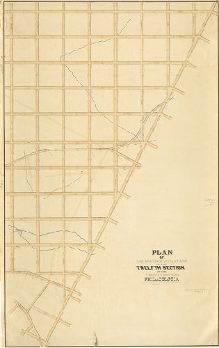 Plan, Plan of line and grade regulations of the Twelfth Section of the Twenty-third Ward Philadelphia [Confirmed Oct. 7, 1872] 