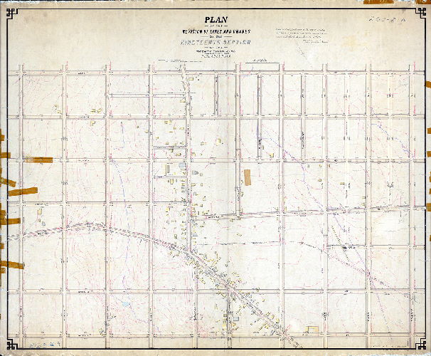 Plan (alternate image), Plan of the revision of lines and grades on the Nineteenth Section of the Twenty-third Ward, now Thirty-fifth Ward, Philadelphia. [Ordinance March 30, 1889; confirmed Nov. 16, 1891]