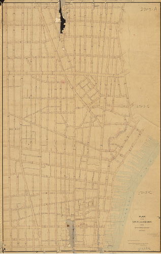 Plan, Plan of the lines and grades in the Fifth Survey District, Philadelphia [Resolution Oct. 23, 1871; survey returned Sept. 1, 1873; confirmed Nov. 23, 1873]