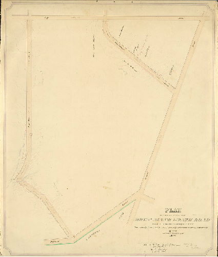 Plan, Plan of that part of Bryn Mawr State Road within the limits of Philadelphia County made agreeably to an Act of the General Assembly of the Commonwealth of Pennsylvania approved the eighteenth day of April A.D.1873. [Attachment: Report of commissioners to lay out road]