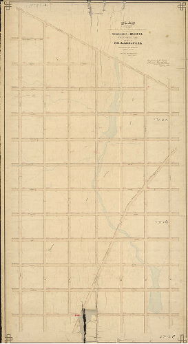 Plan, Plan of the Seventeenth Section of survey and regulation of the late Township of Bristol, Twenty-second Ward, City of Philadelphia [Resolution March 16, 1870; confirmed June 19, 1876]