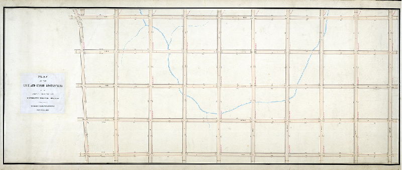 Plan (alternate image), Plan of line and grade regulations of the Twenty-third Section of the Twenty-third Ward Philadelphia authorized by resolution of Councils approved December 13th, 1873