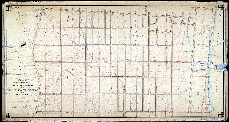 Plan, Plan of the revision of line and grade regulations on the Twenty-Second Section in the Twenty-third Ward Philadelphia [Ordinances Dec. 31, 1880 and July 10, 1885; confirmed March 29, 1886]
