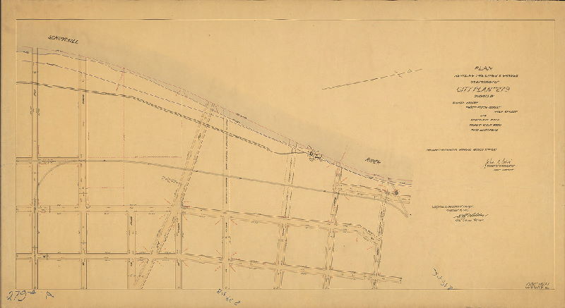 Plan, Plan revising the lines & grades on a portion of City Plan No. 279 bounded by Tasker Street, Thirty-fifth Street, Wolf Street and Schuylkill River. Twenty-sixth Ward. [Ordinance March 2, 1907; confirmed Nov. 18, 1907] 
