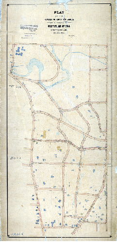 Plan (alternate image), Plan of the revision of lines and grades on a portion of City Plan No. 284, Twenty-second Ward, Philadelphia [Ordinance June 29, 1894; advertised cot. 21, 1895; confirmed Jan. 20, 1896