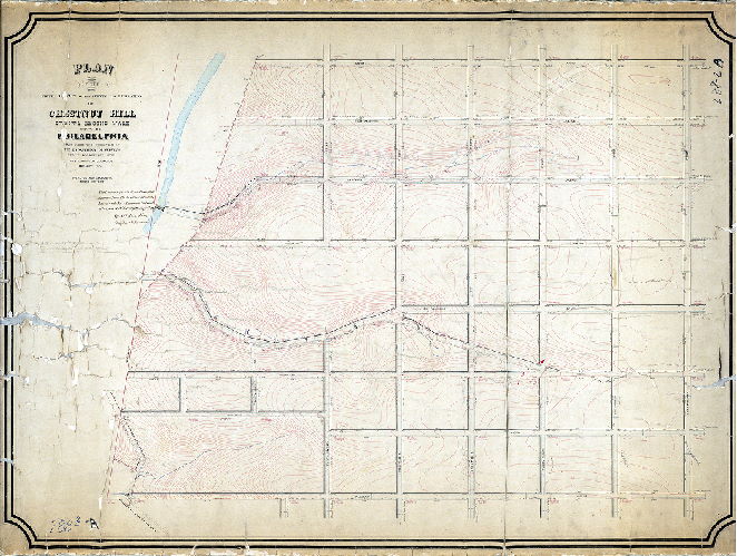 Plan (alternate image), Plan of the Fifth Section of the survey and regulation of Chestnut Hill, Twenty-second Ward, City of Philadelphia [Resolution Nov. 29, 1873; confirmed July 1, 1889]
