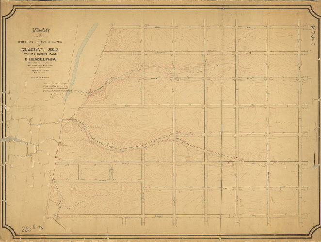 Plan, Plan of the Fifth Section of the survey and regulation of Chestnut Hill, Twenty-second Ward, City of Philadelphia [Resolution Nov. 29, 1873; confirmed July 1, 1889]