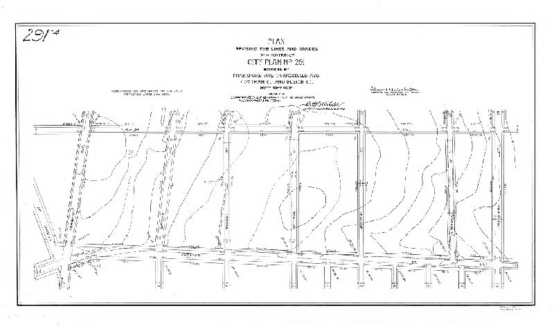 Plan, Plan revising the lines and grades on a portion of City Plan No. 291 bounded by Frankford Ave., Torresdale Ave., Cottman St. and Bleigh St., Forty-first Ward, Philadelphia [Ordinance June 11, 1903; survey returned Aug. 3, 1903; confirmed Nov. 16, 1903]