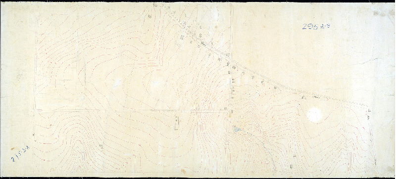 Plan (alternate image), [No title. Topography and buildings along Ridge Ave. from Ship Lane (Port Royal Ave.) to City Ave. 295-02_MTD and 295-03_MTD are contiguous]