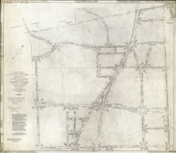 Plan (alternate image), Revision of lines and grades of City Plan No. 295 … Twenty-first Ward, Philadelphia. [Ordinances Sept. 12, 1916 and Feb. 21, 1927; confirmed Feb. 18 and May 20, 1929]