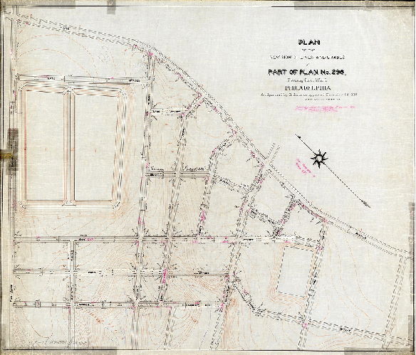 Plan (alternate image), Plan of the revision of lines and grades of part of Plan No. 296, Twenty-first Ward, Philadelphia. [Ordinance Dec. 8. 1892; portion below Shawmont Ave. confirmed Aug. 7, 1893]
