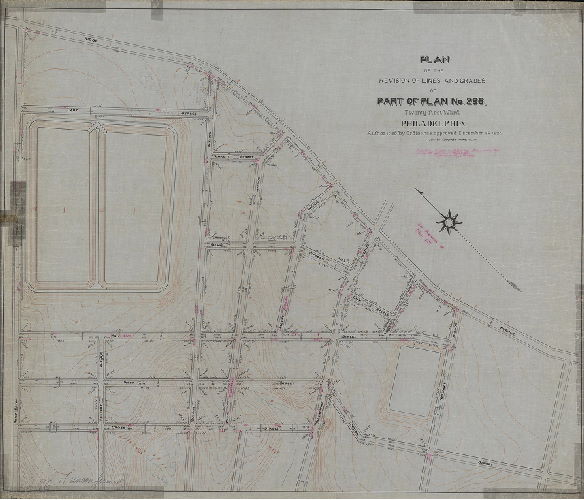 Plan, Plan of the revision of lines and grades of part of Plan No. 296, Twenty-first Ward, Philadelphia. [Ordinance Dec. 8. 1892; portion below Shawmont Ave. confirmed Aug. 7, 1893]