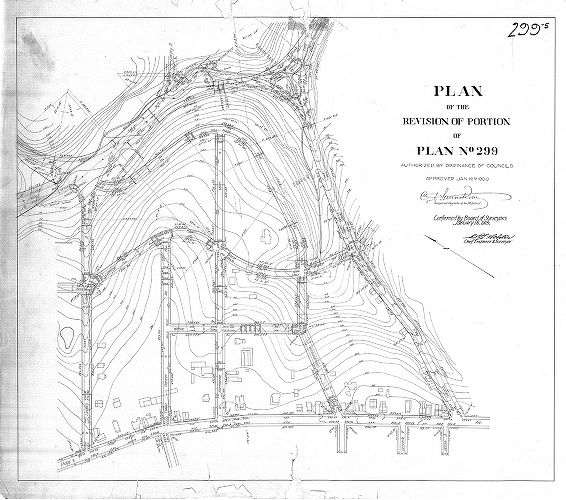 Plan, Plan of the revision of portion of Plan No. 299 [Ordinance Jan 12, 1900; confirmed Jan. 18, 1915]