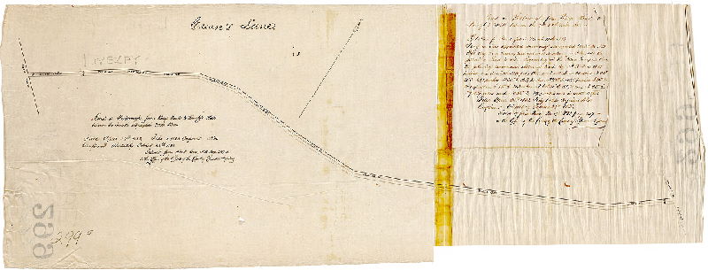 Plan, Road in Roxborough from Ridge Road to Livezey’s Mill between seventh and eighth mile stones. Filed April 22nd, 1833. July 1, 1833 confirmed nisi. Confirmed absolutely October 22nd 1833. Extract from Road Book No. 11 Page 247 &c in the office of the Clerk of the Court of Quarter Sessions.