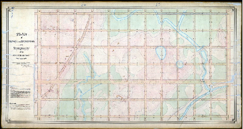 Plan, Plan of survey and regulation with topography of the Seventh Section, Twenty-sixth Ward [Resolution Jan. 7, 1878]