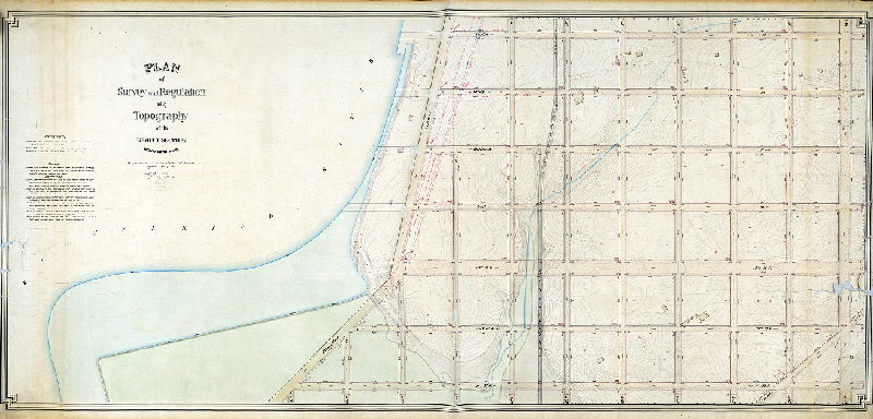 Plan, Plan of survey and regulation with topography of the Eighth Section, Twenty-sixth Ward[ Resolution Jan. 7, 1878]