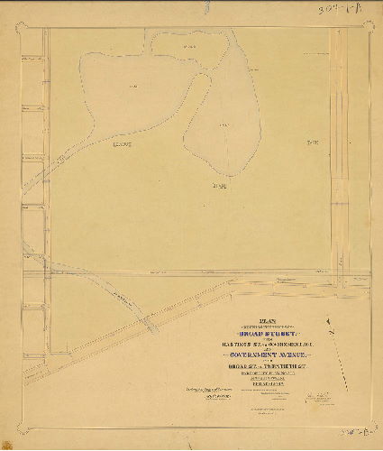 Plan, Plan revising the grades of Broad Street from Hastings St. to Government Ave. and Government Ave. from Broad St. to Twentieth St. Park of City Plan No. 304, 26th & 36th Wards, Philadelphia [Ordinances Dec. 28, 1905 and March 10, 1905; survey returned May 27, 1905; confirmed Oct. 2, 1905]