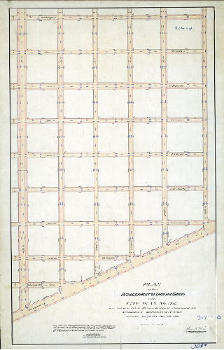 Plan (alternate image), Plan of the establishment of lines and grades on City Plan No. 304 from 20th St. to 25th St. and from Hastings St. to Government Ave. [Ordinances Jan. 7, 1878 and Dec. 28,1895; confirmed Oct. 19, 1903]